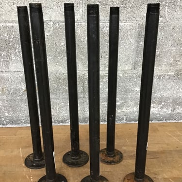 6 Black Pipe Table Legs (Seattle)