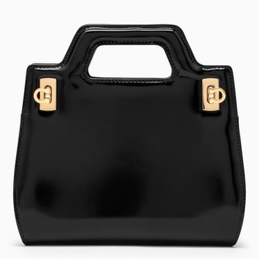 Ferragamo Black Leather Wanda Bag Women