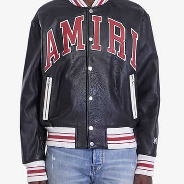 Amiri Men Amiri Leather Bomber Jacket