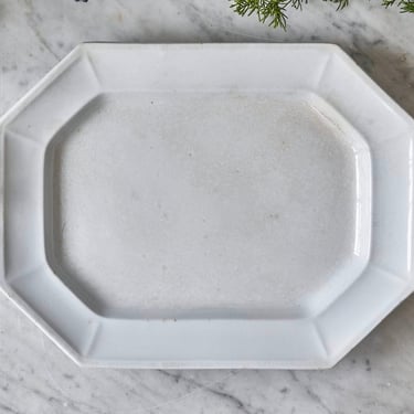 Antique Ironstone Serving Platter, Medium, c. 1840