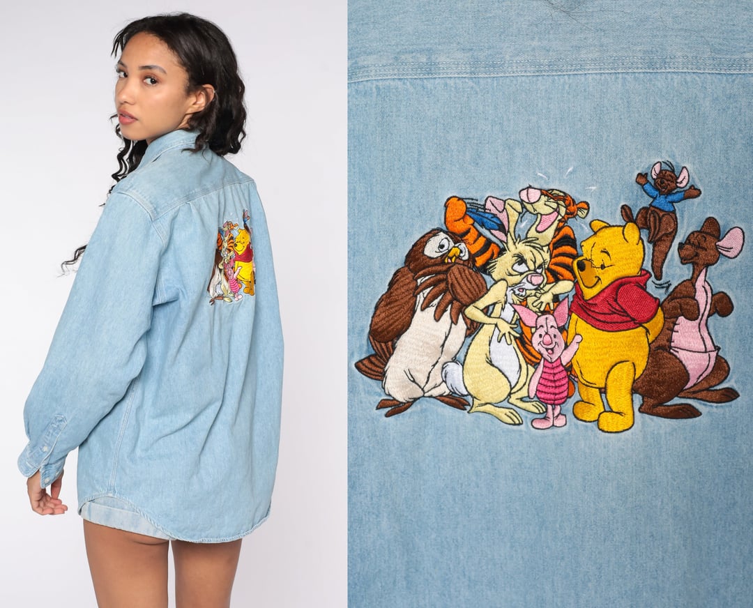 トップス 90s Winnie-the-Pooh Vintage Disney Vintage Disney Winnie-The-Pooh Crop-Top T-Shirt Medium
