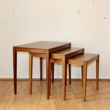 Danish Teak Nesting Tables, Set of 3