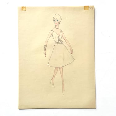 Geoffrey Beene  1960s Fashion Illustration Number 302 