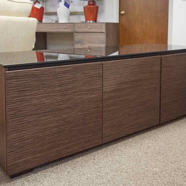 Salamander Berlin 237 Media Console in Wenge with Textured Doors