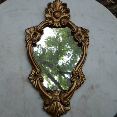 Vintage Ornate Gilt Wood Mirror