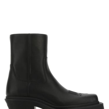 Vtmnts Men Black Leather Ankle Boots