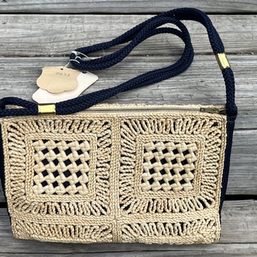 トートバッグ MCM Embroidered Raffia Himmel Ascending Moon Shoulder Bag Mcm Women Embroidered Raffia Himmel Ascending Moon Shoulder