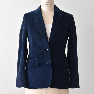 vintage corduroy blazer, dark blue, size xs 