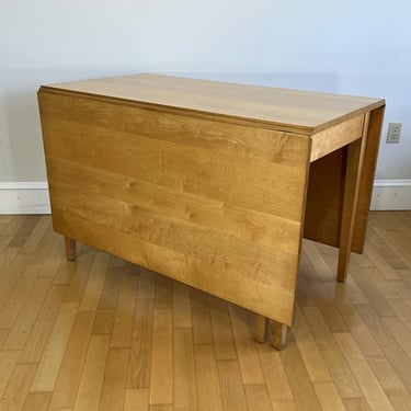 Solid Maple Drop Leaf Dining Table, attrib. Russell Wright for Conant Ball, 1960s