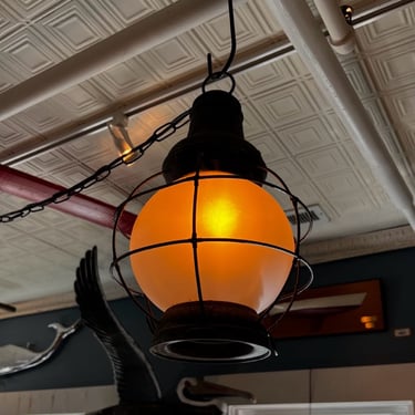 Hanging Lantern, Vintage Electrified