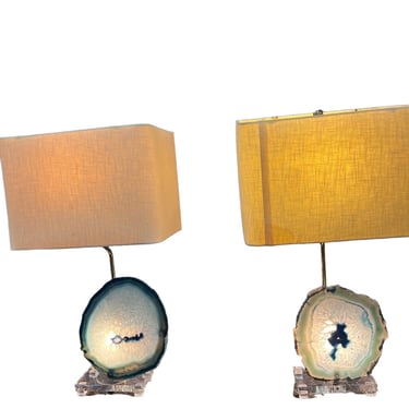 Pair of Geode Agate Table Lamps HR177-5