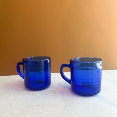 Cobalt Blue Glass Mugs