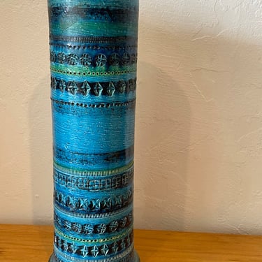 Aldo Londi for Bitossi Rimini Blu Ceramic Vase 