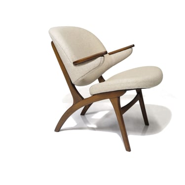 Carl Edward Matthes Danish Walnut Lounge Chair