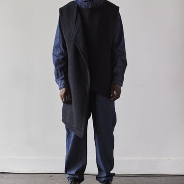 Engineered Garments Wrap Knit Vest, Navy/Black