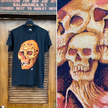 Vintage 1980’s Skull with Skulls Inside Goth Punk T-Shirt, Screen Stars Label, 80’s Tee Shirt, Vintage Clothing 