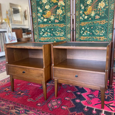 Mid Century Walnut Night Stands by American of Martinsville