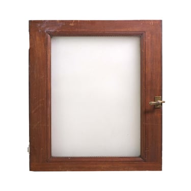 Antique Textured Glass Cabinet Door with Oak Frame