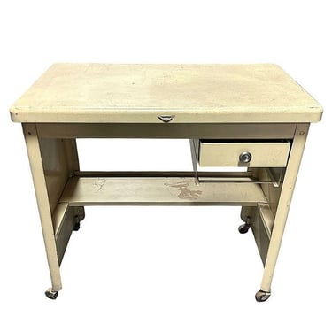 Mid-Century Rolling Tanker Work Task Desk by Cole Steel 