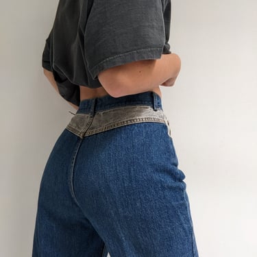 90s Two-Toned High Rise Jeans