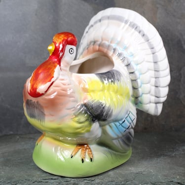 Vintage Turkey Ceramic Planter | Turkey Centerpiece | Thanksgiving Table Decor | Made in Japan | Bixley Shop 