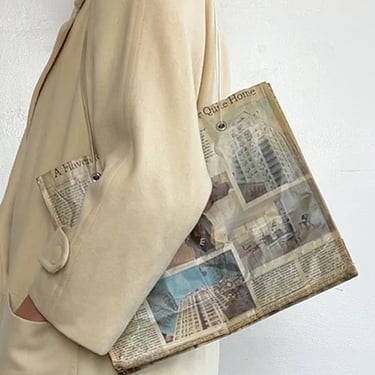 Vintage Newsprint Tote NYT