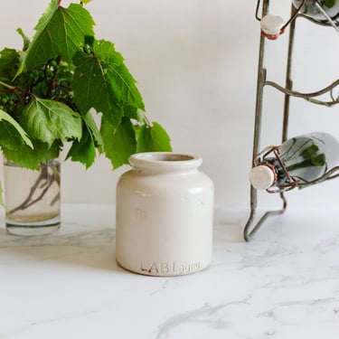 quintessentially french antique stoneware mustard jar