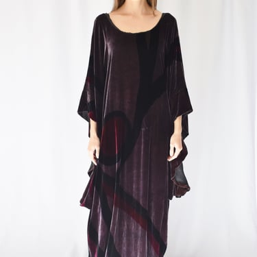 Vintage Velvet Caftan Gown | OS 