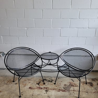 1950s Salterini &quot;Radar&quot; Settee Chairs and Table