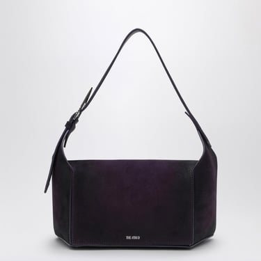 The Attico Dark Violet 7/7 Suede Shoulder Bag Women