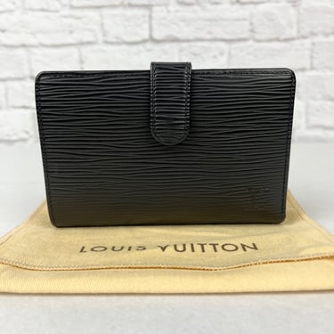 Louis Vuitton Epi French Purse Wallet, Black