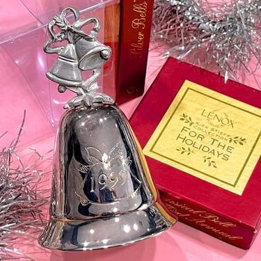 VINTAGE: 1999 - Lenox Musical Annual Bell - Musical Bell - Plays Silver Bells - Kirk Stieff - Sliver Plated 