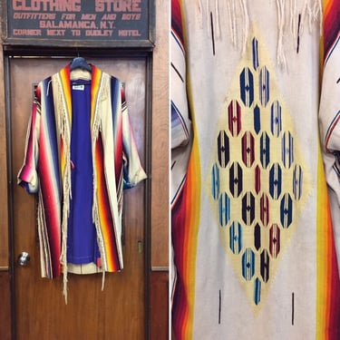 Vintage 1980’s Serape Southwestern Duster Coat, Vintage 1980’s, Vintage Coat, Vintage Duster Coat, Vintage Serape 