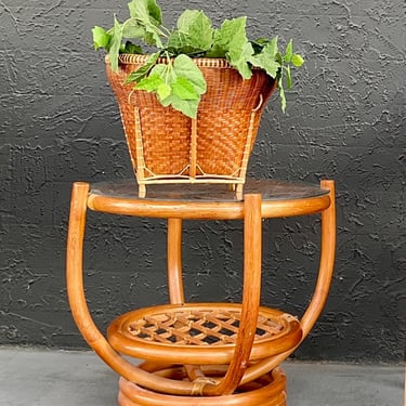 Round Glass Top Side Table