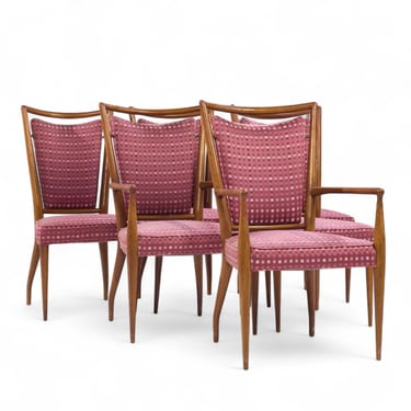 J. Stuart Clingman for Widdicomb Mid Century Walnut Dining Chairs - Set of 6 - mcm 