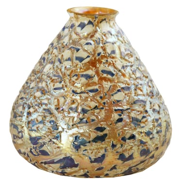 1920's Antique Large American Durand Art Glass Moorish Crackle Floor Lamp Shade 
