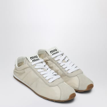 Miu Miu Plume Sneaker In Ivory Leather Women