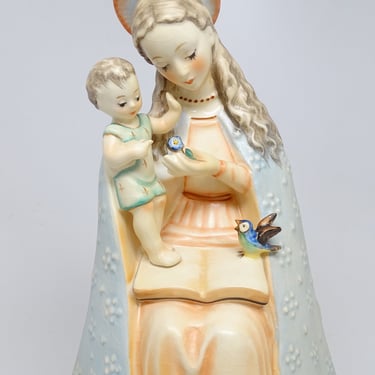 Vintage German Hummel 10/1 Flower Madonna, Holy Mother Mary with Baby Jesus, Goebel West Germany 