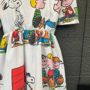 Vintage 70s Rare Snoopy Repurposed Dress