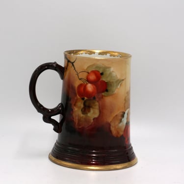 vintage Hand Painted Tankard Stein J. P. L. Made in France 