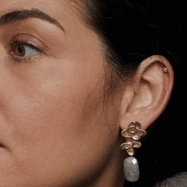 Julie Cohn | Hydrangea Moonstone Bronze Earring