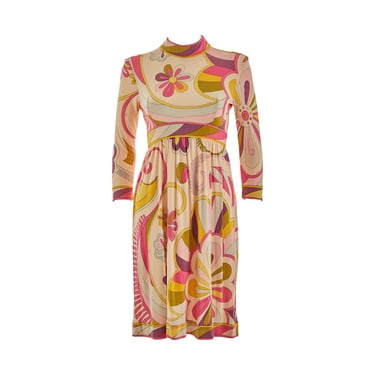 Pucci Floral Pattern Longsleeve Dress