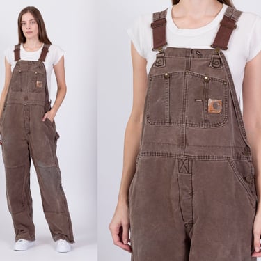 90s Carhartt Made In USA Unisex Insulated Overalls - 38x32