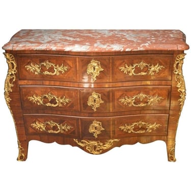 French Parquetry Commode with Ormolu