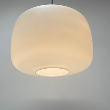 Large Midcentury Milk Glass Pendant, 1960's / Vintage Pendant Light / Mid-century Lighting 