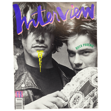 Vintage Interview Magazine "Keanu Reeves & River Phoenix" Cover