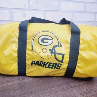 Green and Yellow Winston Green Bay Packer Spa Gym Sports Bag Carry On Travel Bag 