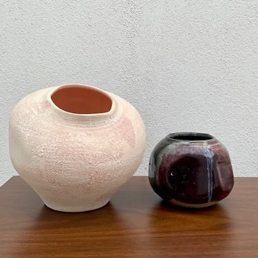 Purple Hexagon Studio Pottery Vase