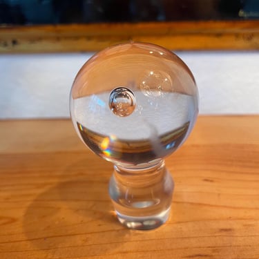 Vintage Crystal Sphere Shaped Decanter Stopper with Controlled Bubble | Controlled Bubble Ball Shaped Bottle Stopper 