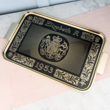 Vintage Queen Elizabeth II Coronation 1953 Tray